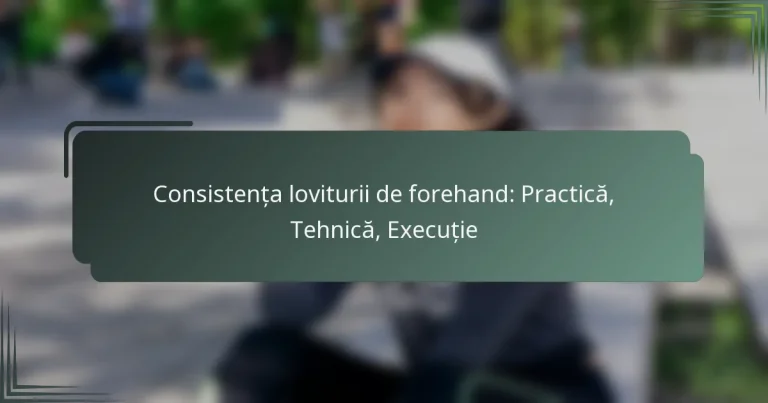 Consistența loviturii de forehand: Practică, Tehnică, Execuție