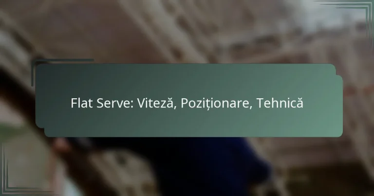 Flat Serve: Viteză, Poziționare, Tehnică