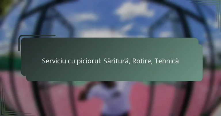 Serviciu cu piciorul: Săritură, Rotire, Tehnică