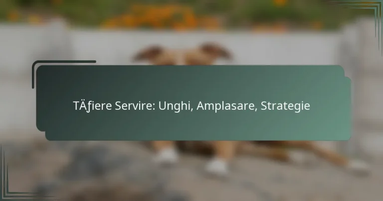 Tăiere Servire: Unghi, Amplasare, Strategie
