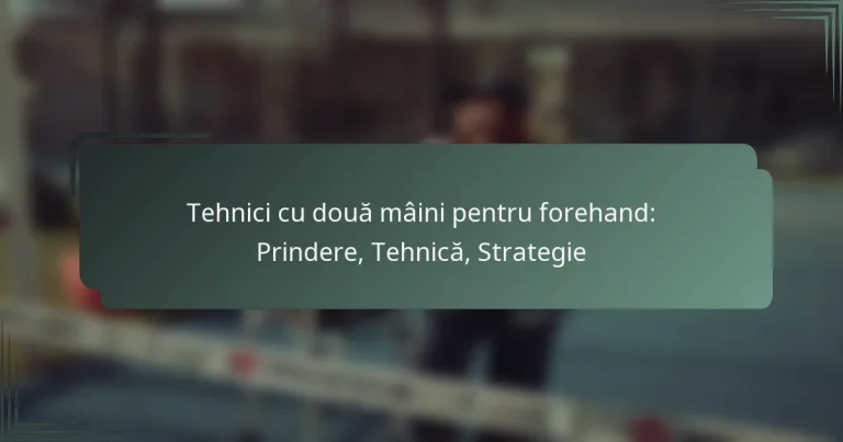 Tehnici cu două mâini pentru forehand: Prindere, Tehnică, Strategie