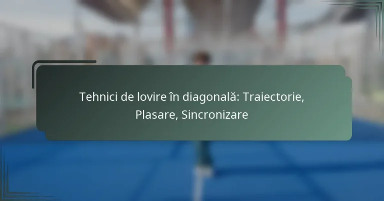 Tehnici de lovire în diagonală: Traiectorie, Plasare, Sincronizare