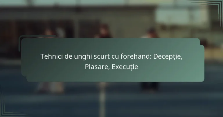 Tehnici de unghi scurt cu forehand: Decepție, Plasare, Execuție